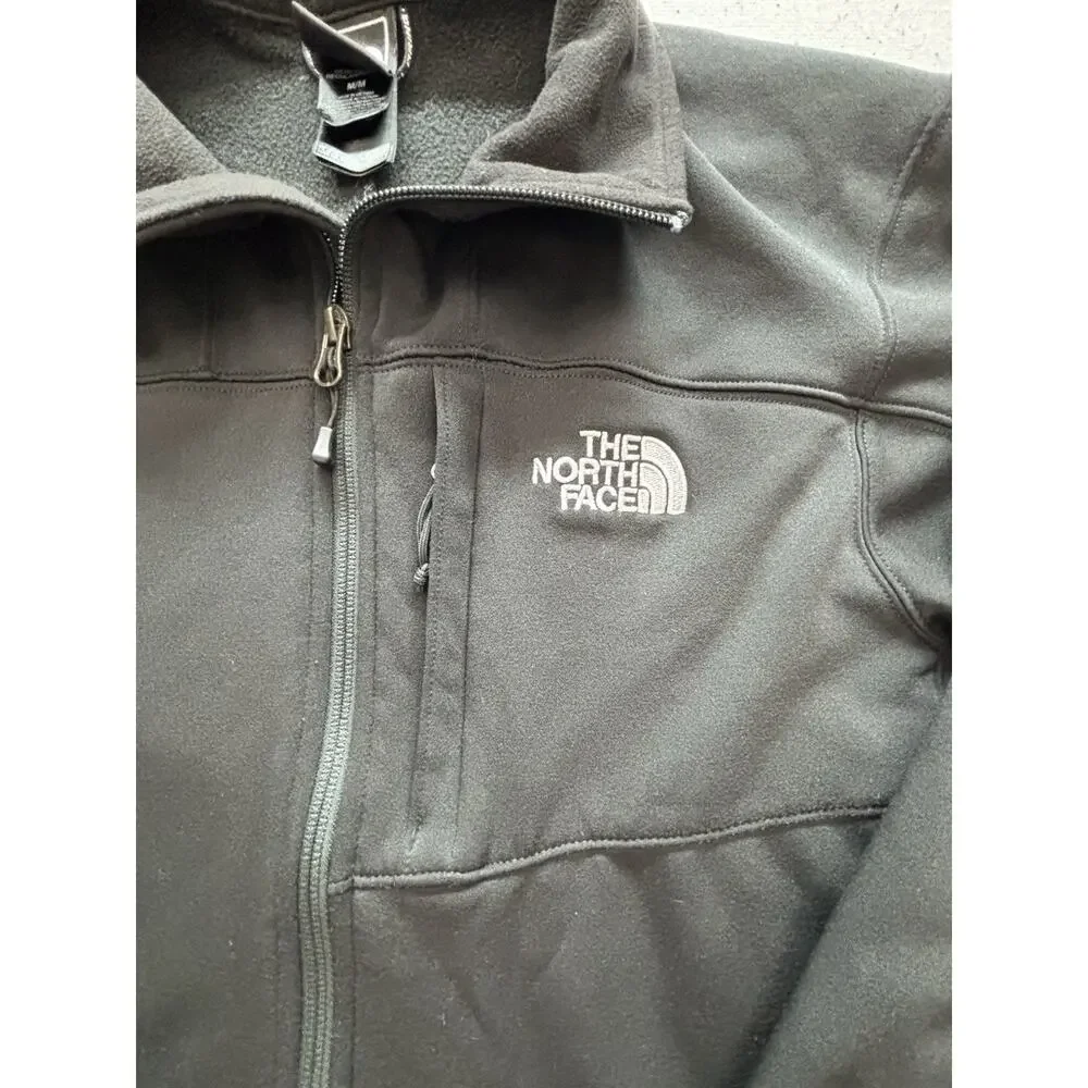 The North Face Ridgewall Softshell Jacket Mens Medium M Black Full Zip Fleece